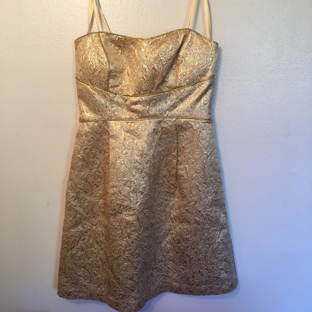 Gold Max & Cleo Dress. Size 6.